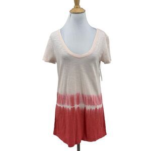 Caslon Tee Women S Small Pink Tie Dye Blend Scoop Neck Short Sleeve Tunic Shirt